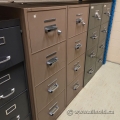 Brown Chubb Fire Proof 4 Drawer Vertical File Cabinet